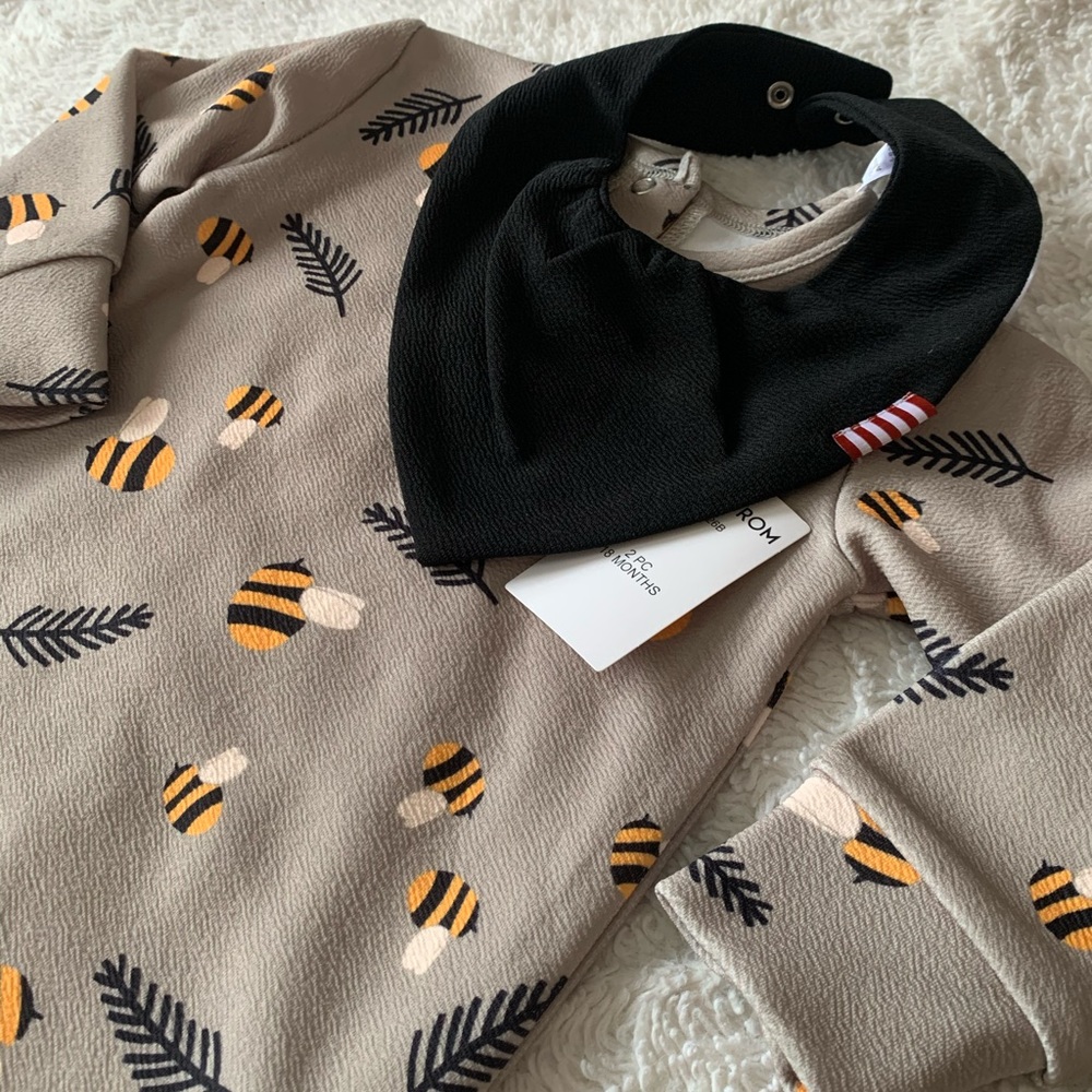 🐝 SOOKIbaby NWT romper viscose blend 🐝 9/12 - Picture 6 of 10